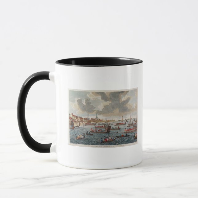 Caneca Vista de Gravesend com tropas (Esquerda)