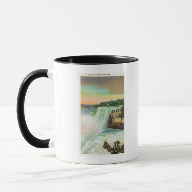 Caneca Vista de Incêndios Americanos da Ilha de Goat (Esquerda)