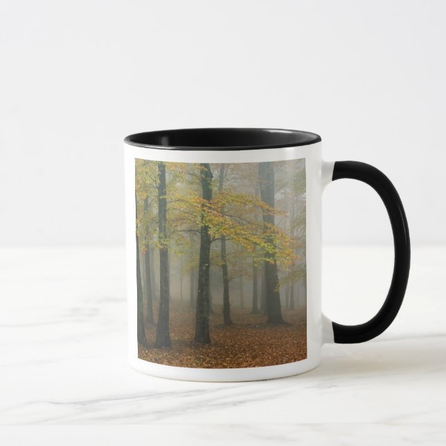 Caneca Vista de outono de floresta nebulosa, avô 3 (Direita)