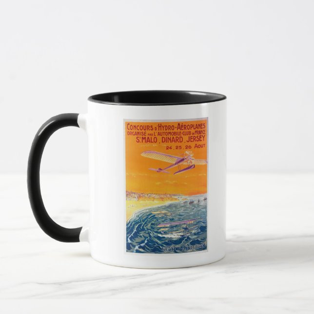 Caneca Vista de Planos Flutuantes em Ar e Poster de Água (Esquerda)