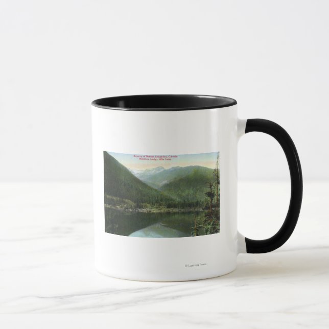 Caneca Vista de Rainbow Lodge e Alta Lake (Direita)