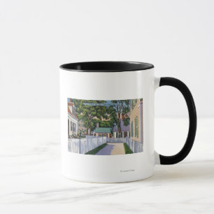 Caneca Vista de residências pitorescas