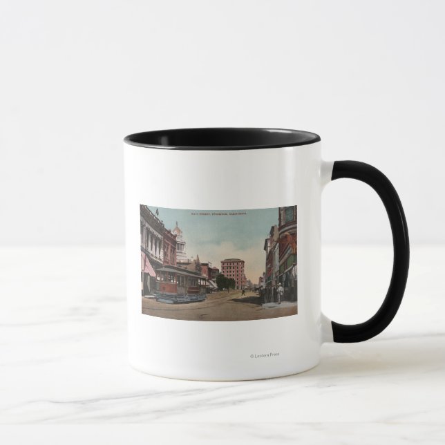 Caneca Vista de rua principal com carro de rua (Direita)