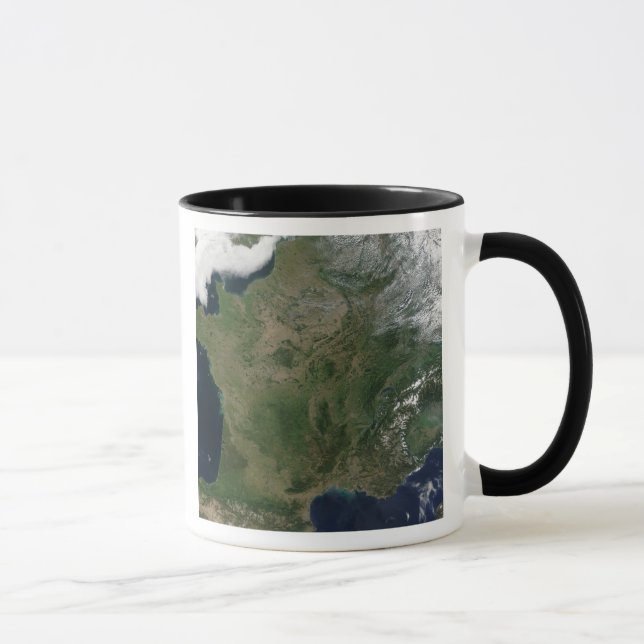 Caneca Vista de satélite da França (Direita)