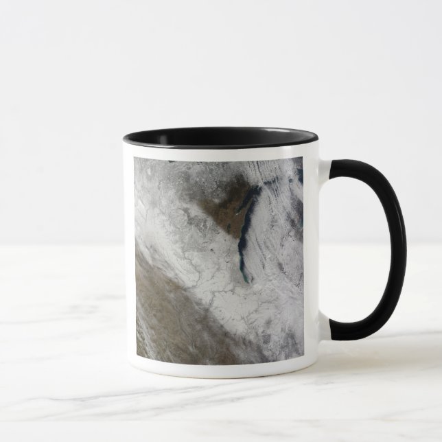 Caneca Vista de satélite da neve e do frio (Direita)