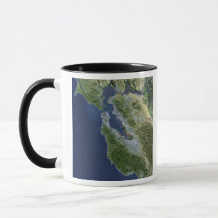 Caneca Vista de satélite de São Francisco, Califórnia