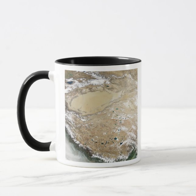 Caneca Vista de satélite do planalto tibetano (Esquerda)
