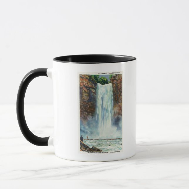 Caneca Vista de Taughannock Falls de Baixo (Esquerda)