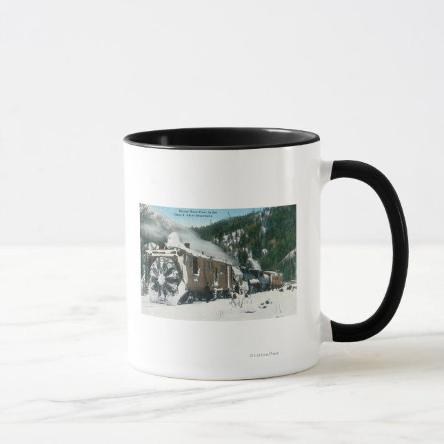 Caneca Vista de um Fluxo de Neve Rotativo nas Montanhas (Direita)