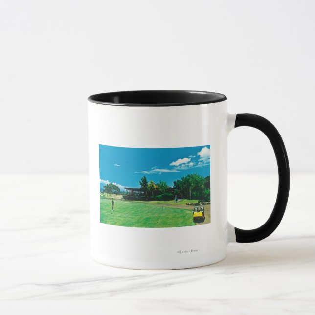 Caneca Vista de um Verde no Golfe Real Kaanapali (Direita)