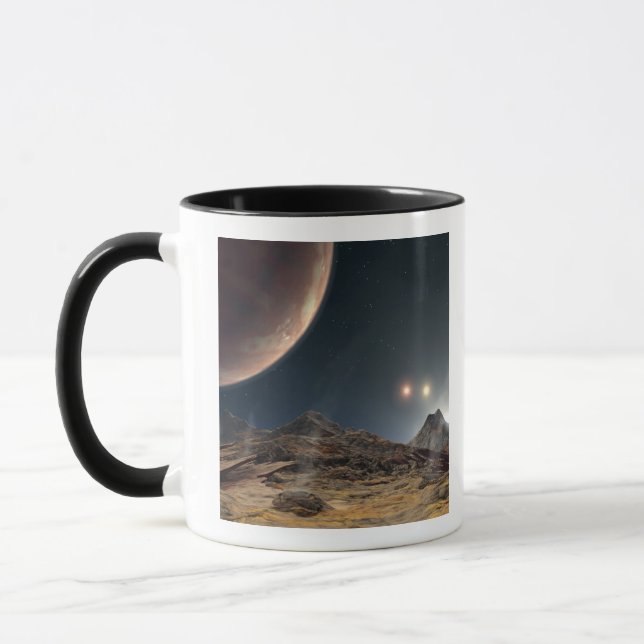 Caneca Vista de uma lua hipotética em órbita (Esquerda)