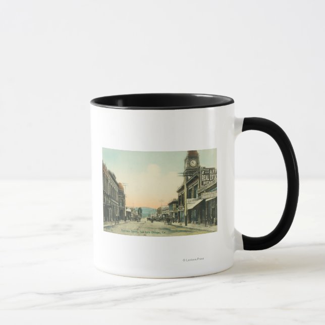 Caneca Vista de uma rua comercial San Luis Obispo, CA (Direita)