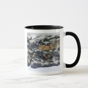 Caneca Vista detalhada por satélite da Terra
