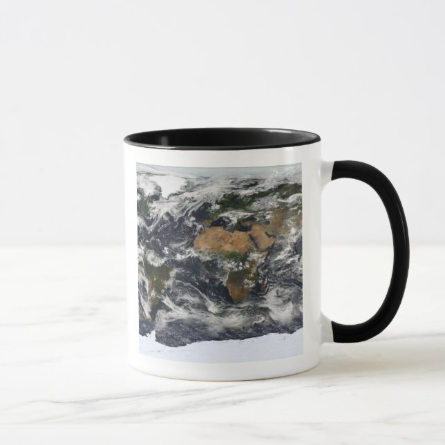 Caneca Vista detalhada por satélite da Terra (Direita)