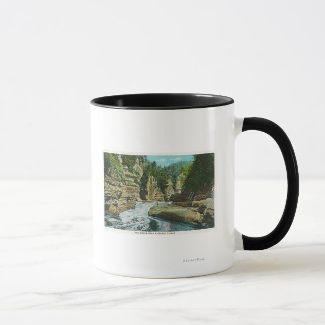 Caneca Vista do abismo ausível perto da cabeça do elefant (Direita)