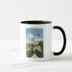 Caneca Vista do bastião da bandeira e da parede sul