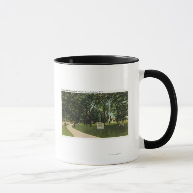 Caneca Vista do campo de batalha, agora Lexington Green (Direita)