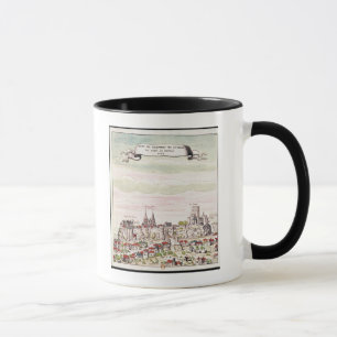 Caneca Vista do castelo de Loches, 1699