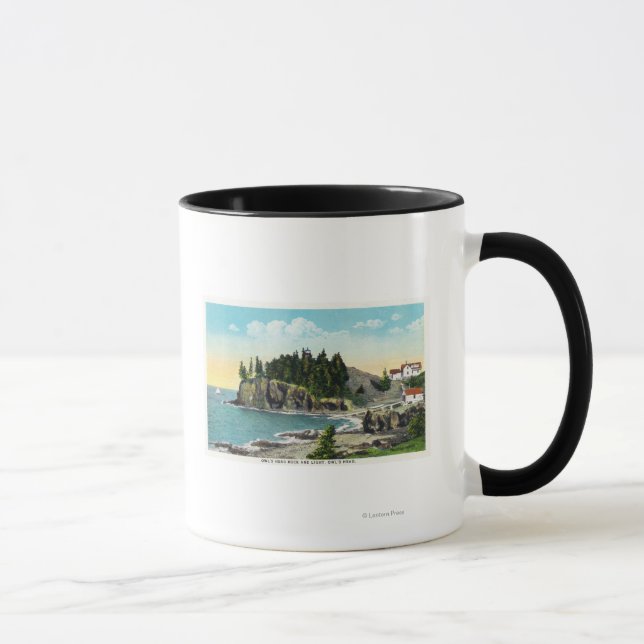 Caneca Vista do Farol da Cabeça da Coruja e Rocha da Coru (Direita)