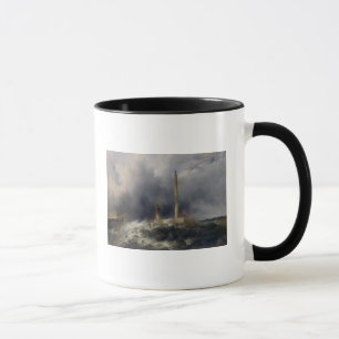 Caneca Vista do farol em Gatteville