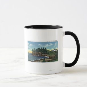 Caneca Vista do farol principal da coruja