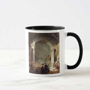 Caneca Vista do Galerie grandioso do Louvre, 1841