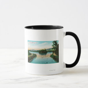 Caneca Vista do Lago Stowe no Parque Ouro Gate