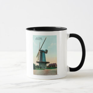 Caneca Vista do moinho de vento holandês em Golden Gate
