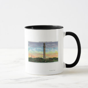 Caneca Vista do monumento do memorial do peregrino de