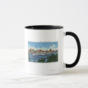 Caneca Vista do Navio a vapor Hendrick Hudson