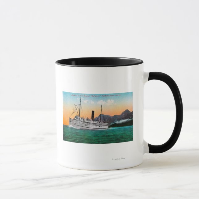 Caneca Vista do Navio a vapor Jefferson (Direita)