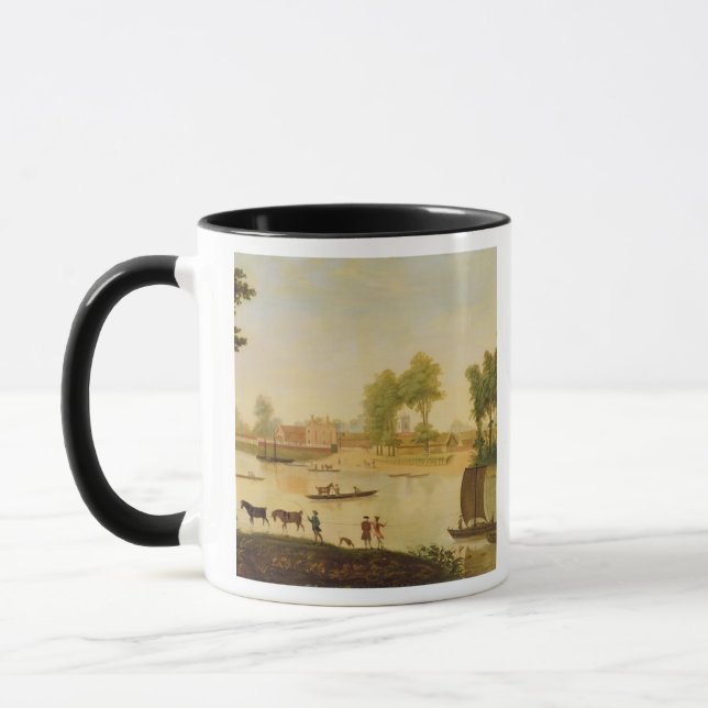 Caneca Vista do Shepperton no rio Tamisa, em seguida (Esquerda)