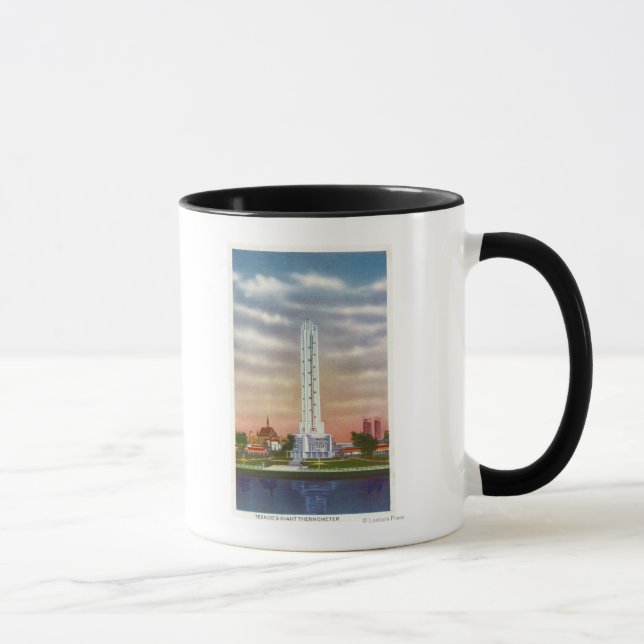 Caneca Vista do Termômetro Gigante da Texaco (Direita)