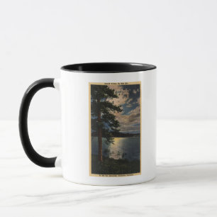 Caneca Vista enluarada do lago