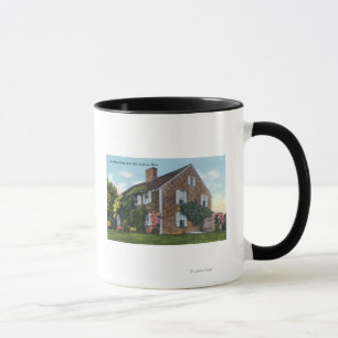 Caneca Vista exterior da casa de John Alden