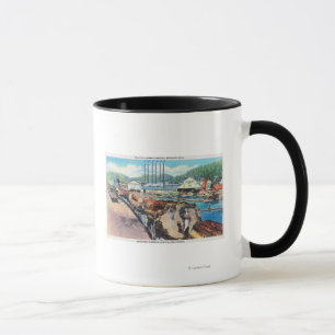 Caneca Vista exterior da madeira serrada pacífica Co,