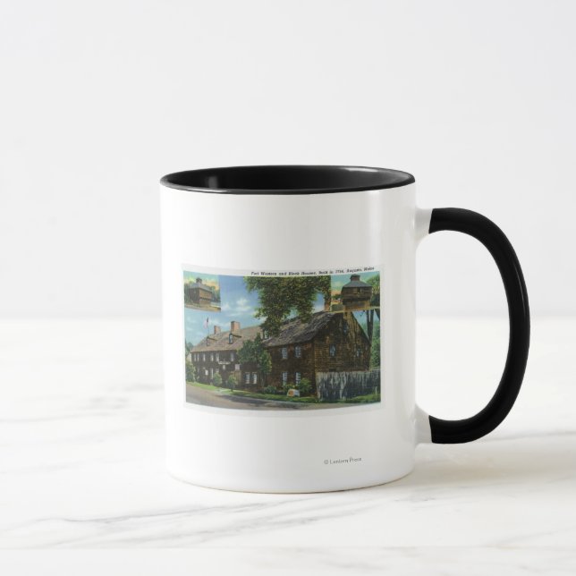 Caneca Vista Exterior de Ft. Casas Ocidentais e Bloqueada (Direita)