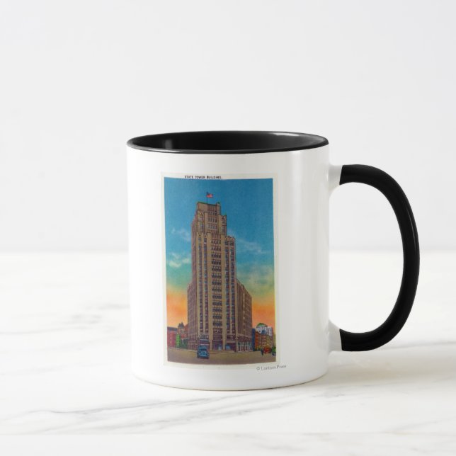 Caneca Vista Exterior do Edifício em Torre Estatal (Direita)