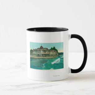 Caneca Vista exterior do hotel famoso de Capitola
