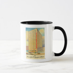 Caneca Vista exterior do hotel olímpico