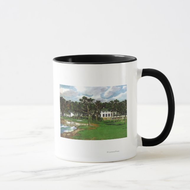 Caneca Vista Exterior do Pebble Beach Lodge & (Direita)