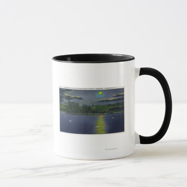 Caneca Vista lunática da Ilha Histórica da Esquadra e do  (Direita)