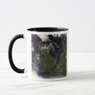 Caneca Vista por satélite da Europa Norte