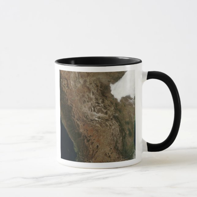 Caneca Vista por satélite da paisagem do centro do México (Direita)