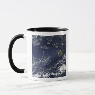 Caneca Vista satélite da névoa vulcânica