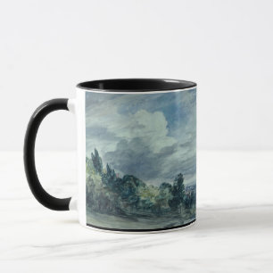 Caneca Vista sobre uma paisagem larga, com as árvores na