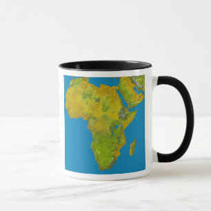 Caneca Vista topográfica de África