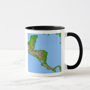 Caneca Vista topográfica de América Central
