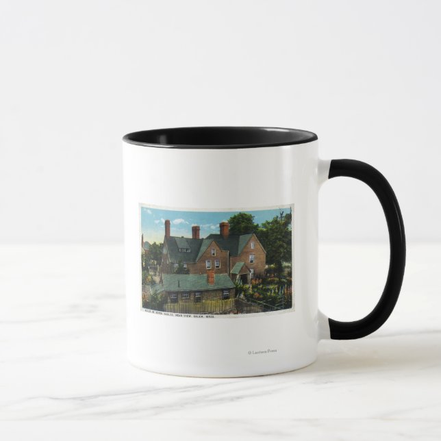 Caneca Vista traseira da Casa de Sete Gables (Direita)