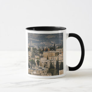Caneca Vista urbana elevada da torre Jerusalem YMCA